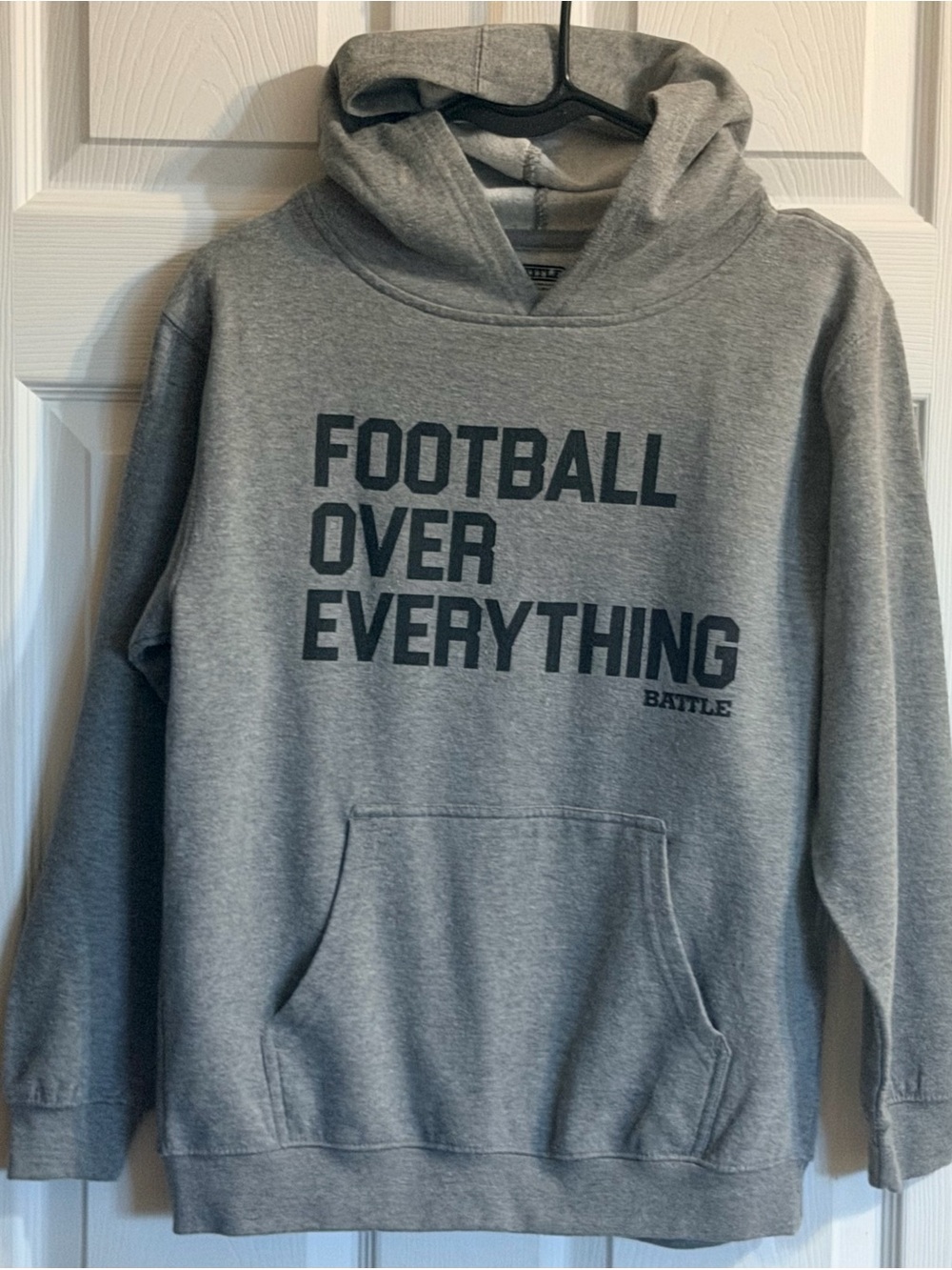 Battle - Football Over Everything Grey Hoodie